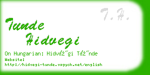 tunde hidvegi business card